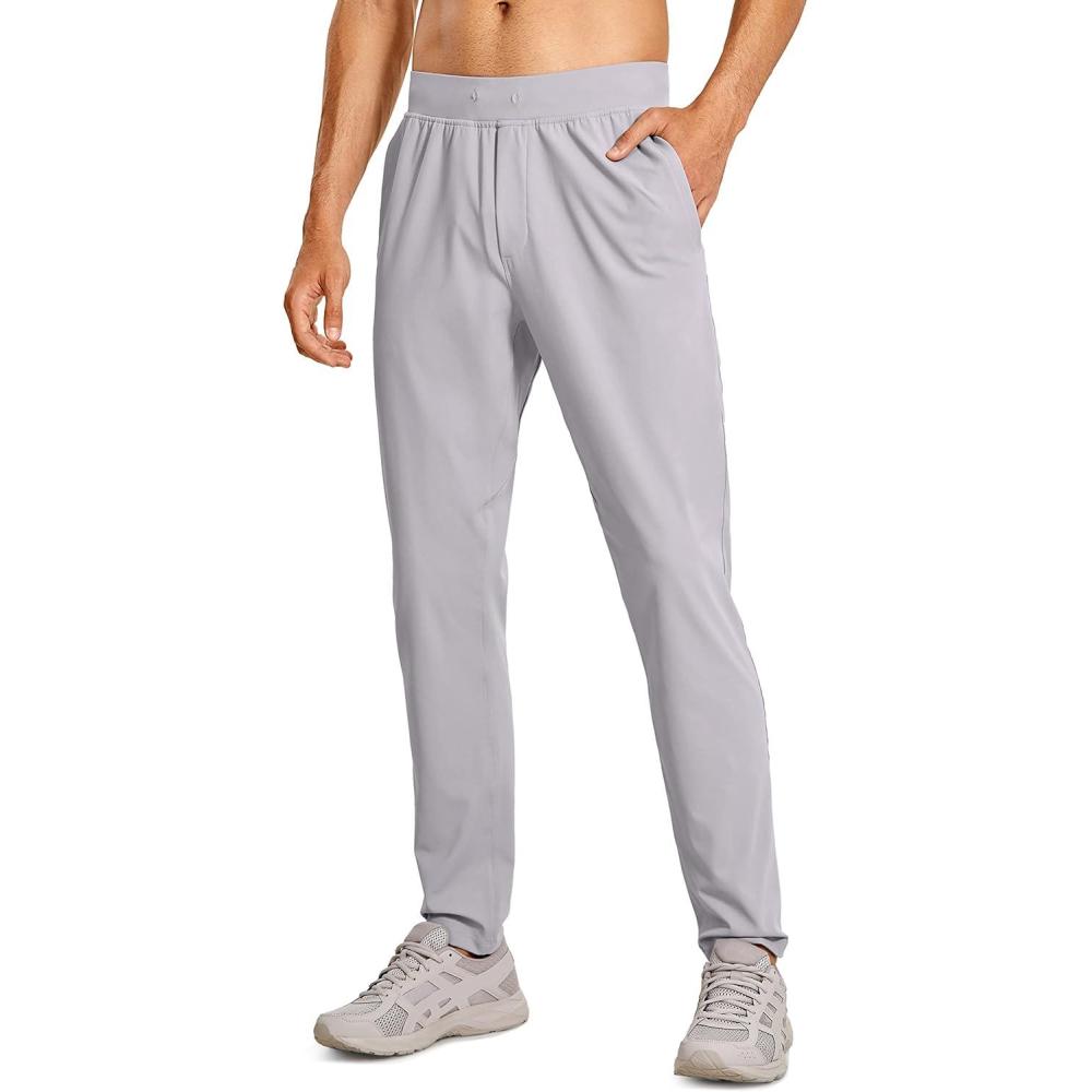 image:imageCRZ YOGA Pantalon de Voyage de randonne athltique lger pour Hommes avec Poches 76 cmGris de Mouette