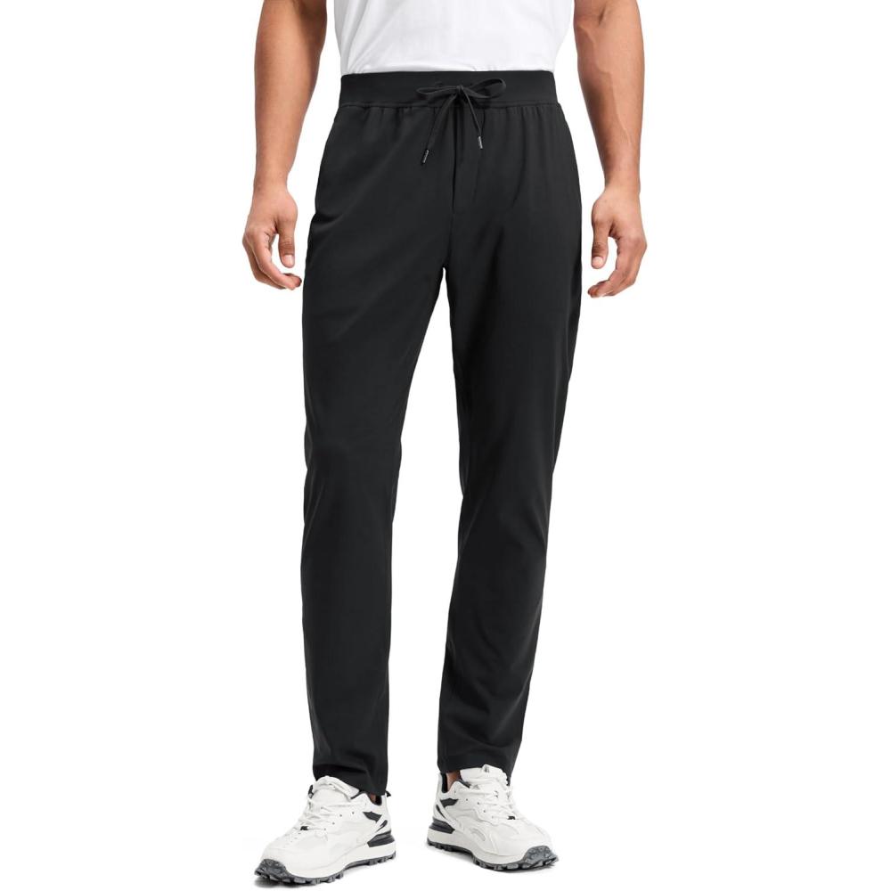 image:imageCRZ YOGA Pantalon de Voyage de randonne athltique lger pour Hommes avec Poches 76 cmNoir
