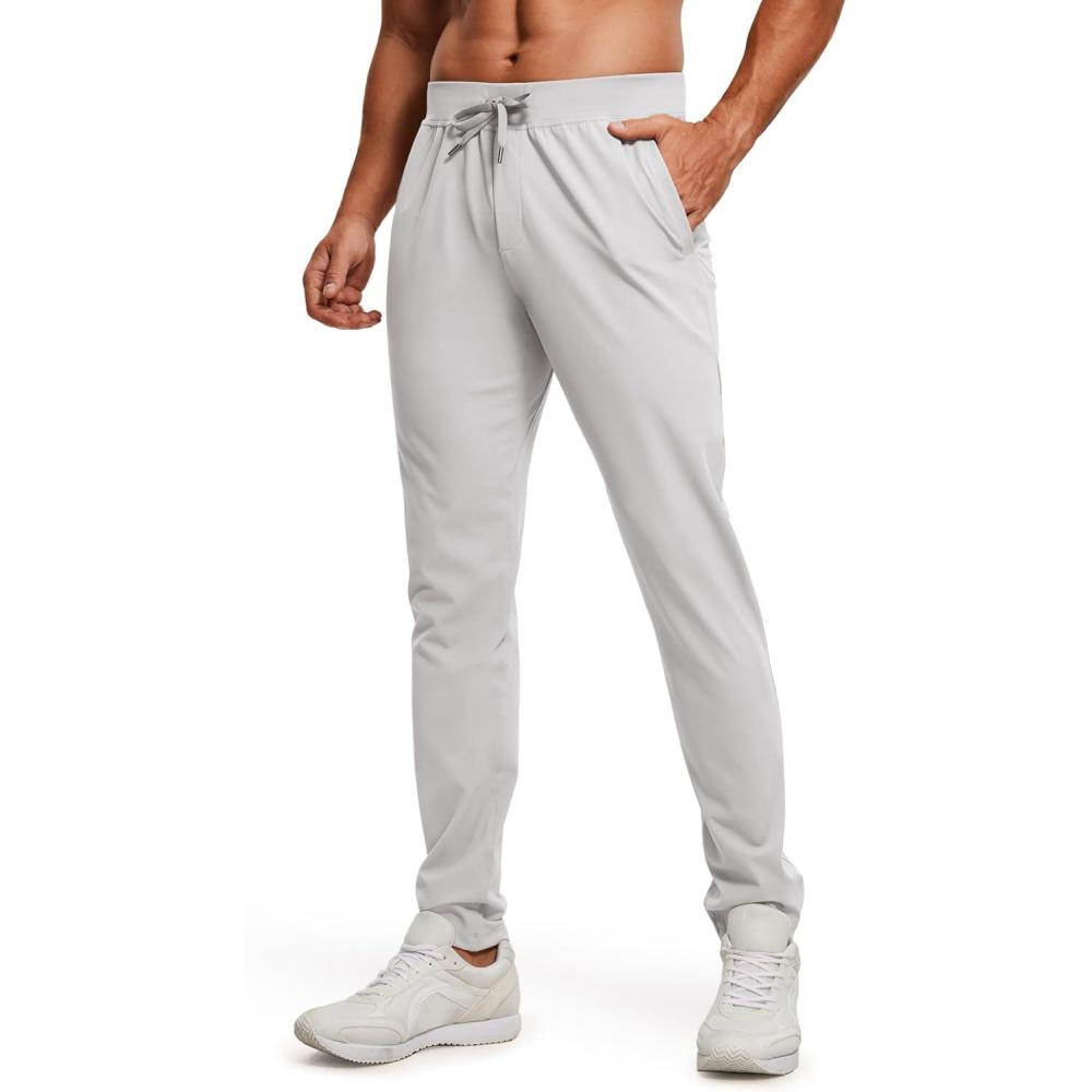 image:imageCRZ YOGA Pantalon de Voyage de randonne athltique lger pour Hommes avec Poches 76 cmPlatine Gris