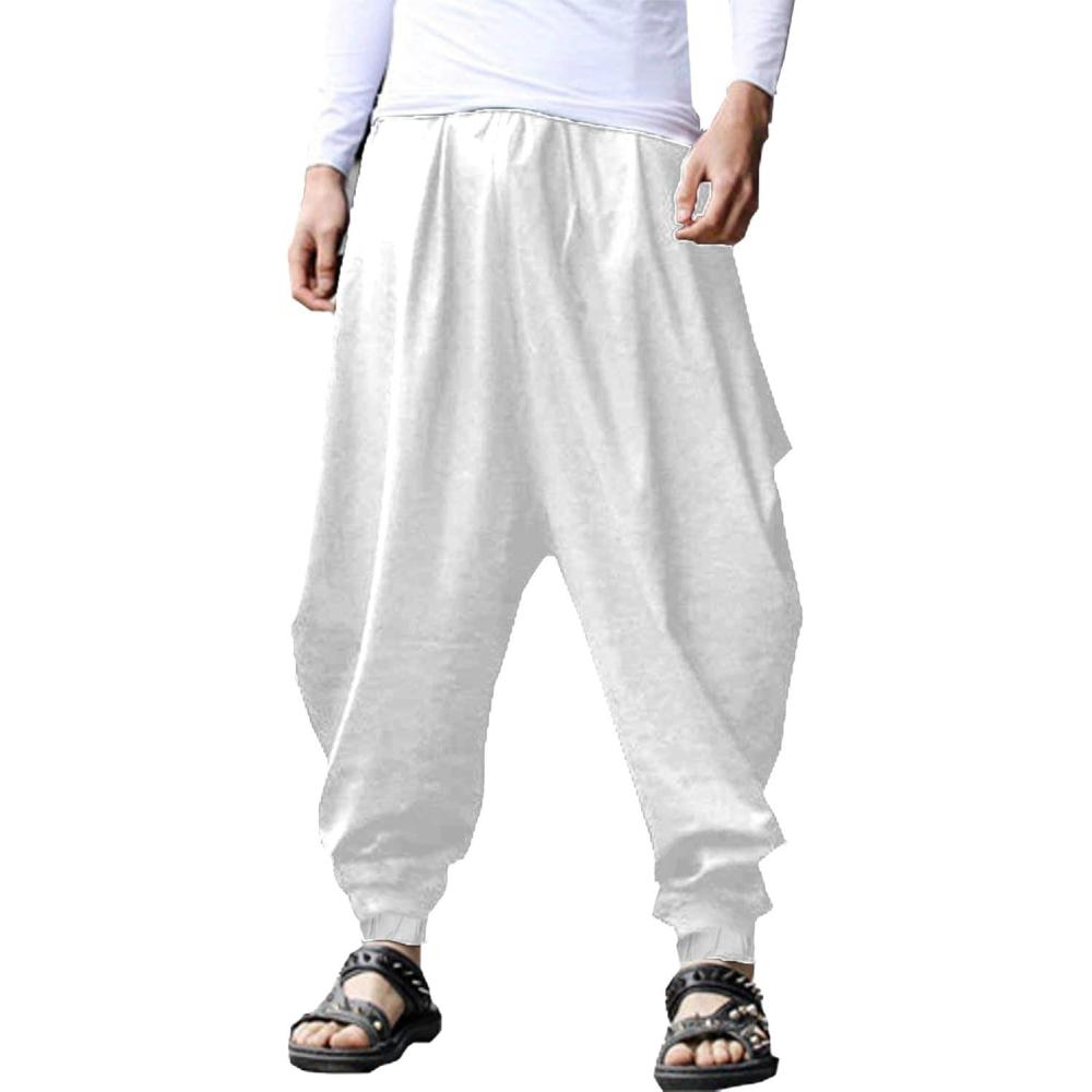 image:imageYAOHUOLE Pantalon de Sport Homme Sarouel Dcontract Baggy Elastique Harme PantsBlanc