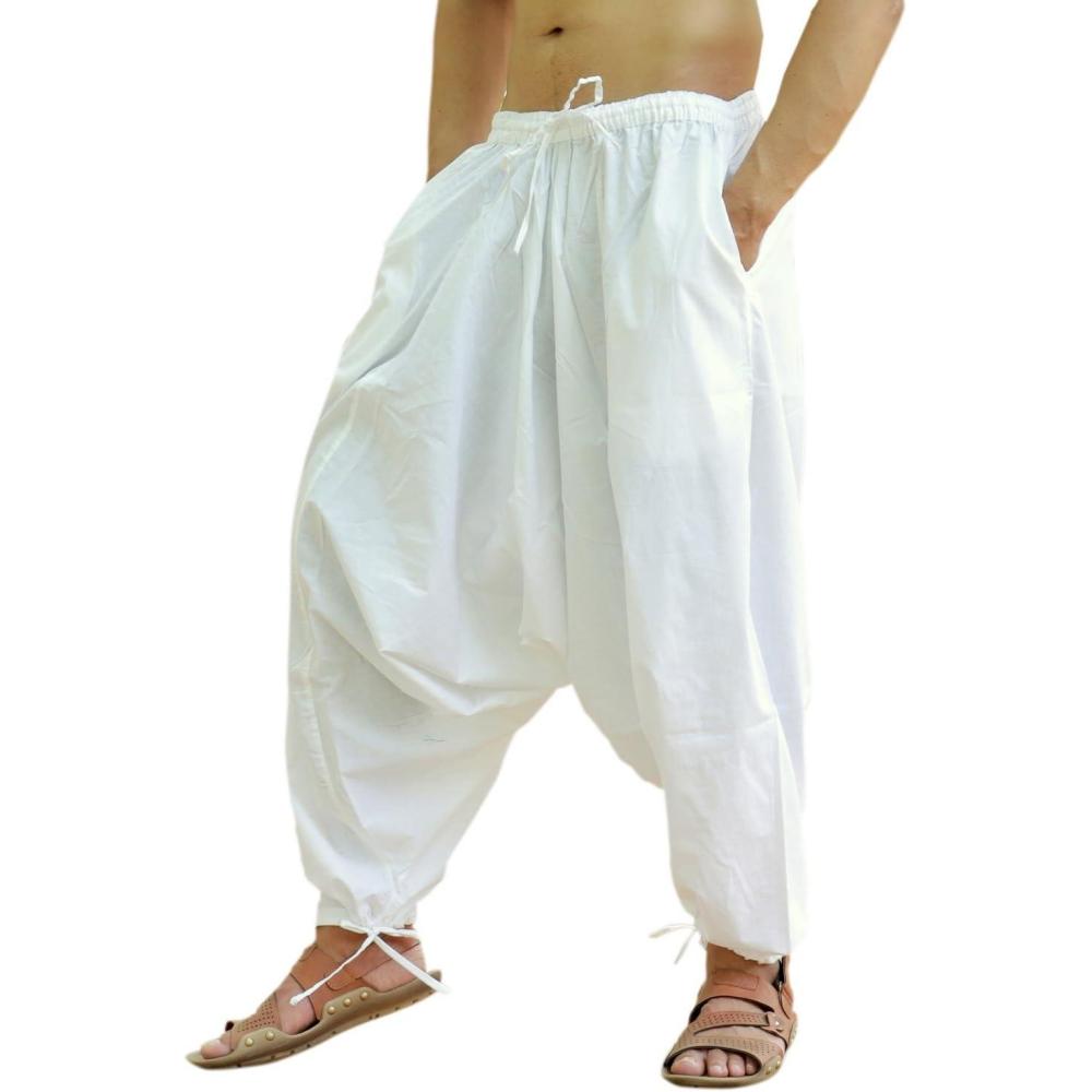 image:imageSARJANA HANDICRAFTS Pantalon de Yoga en Coton pour HommeBlanc