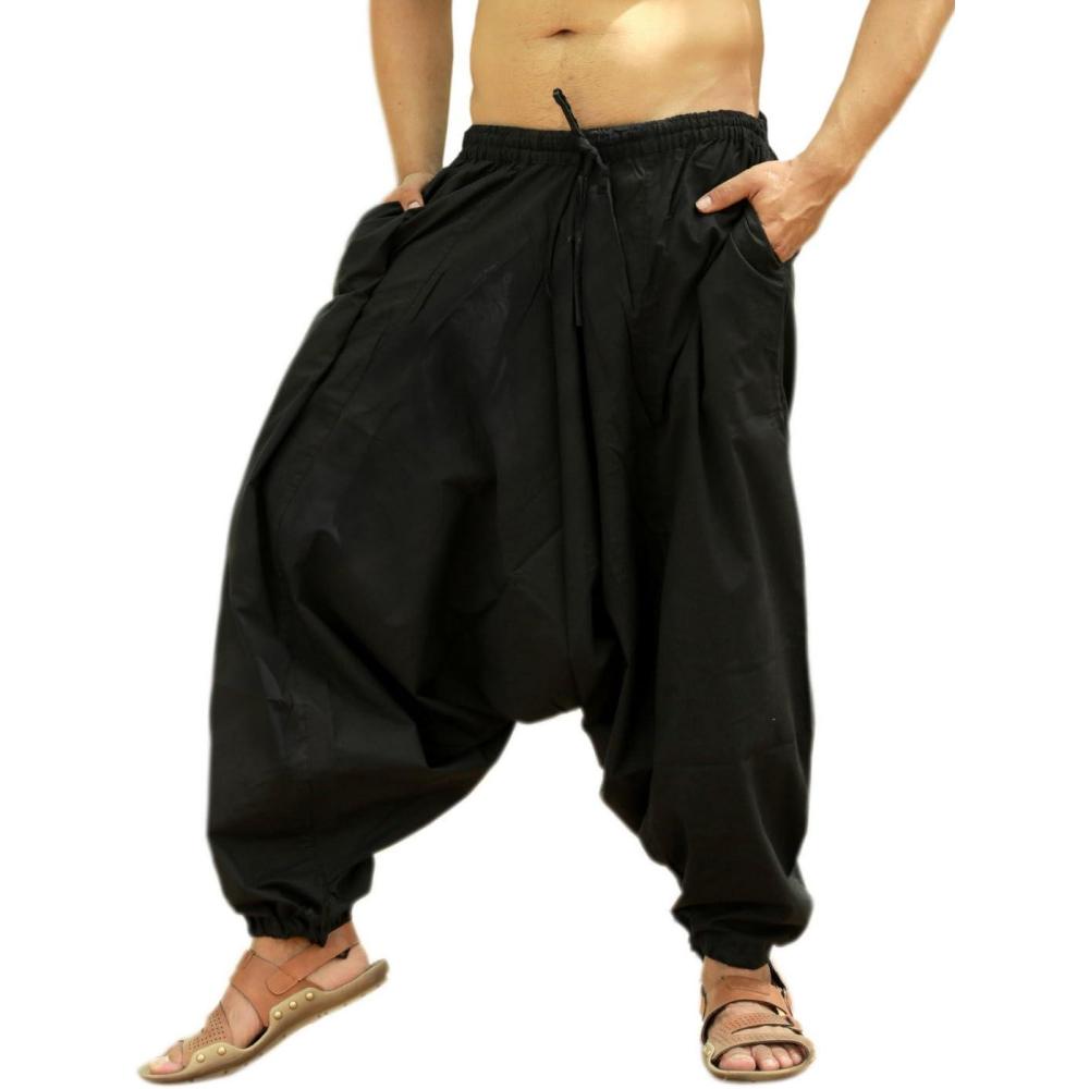 image:imageSARJANA HANDICRAFTS Pantalon de Yoga en Coton pour HommeNoir