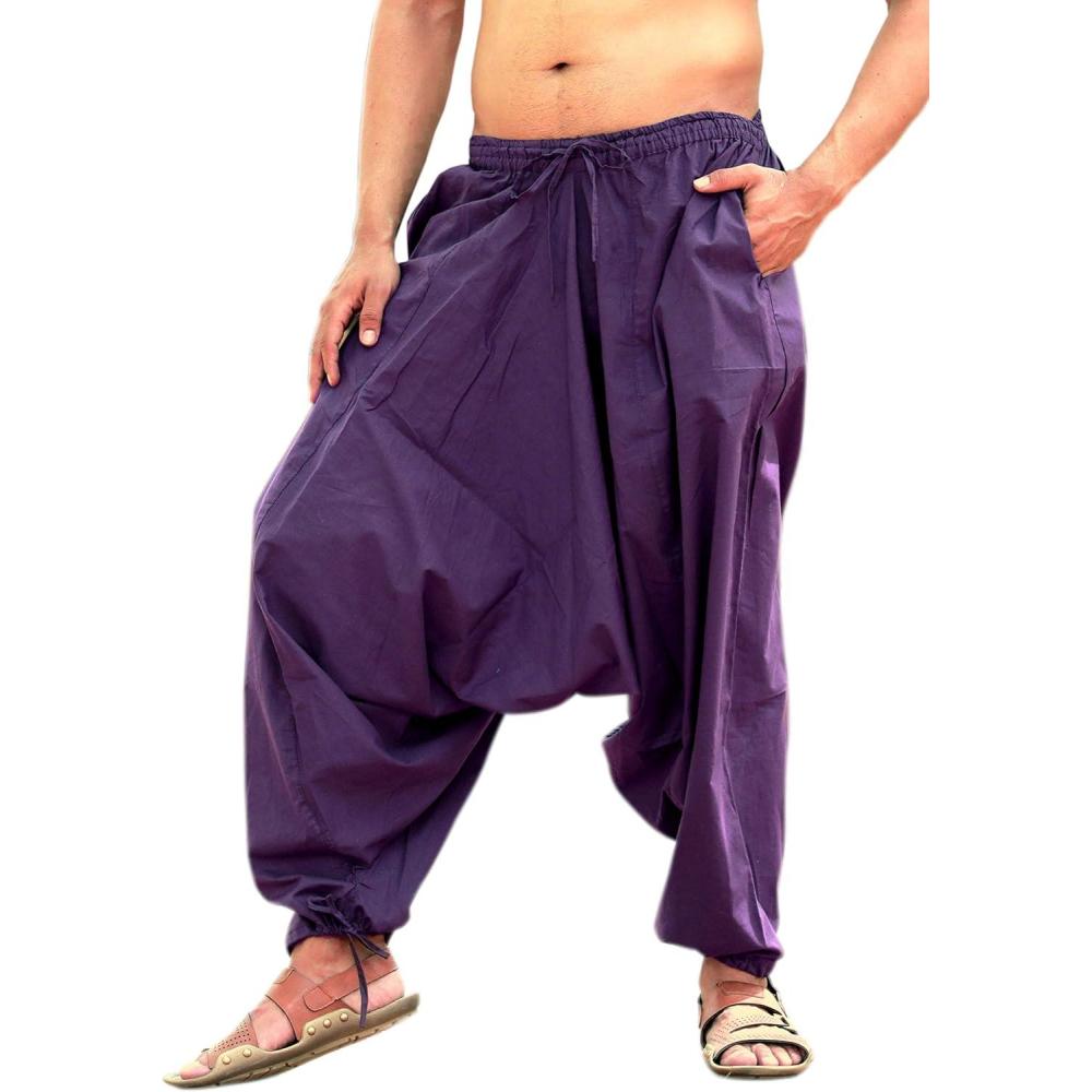 image:imageSARJANA HANDICRAFTS Pantalon de Yoga en Coton pour HommeViolet