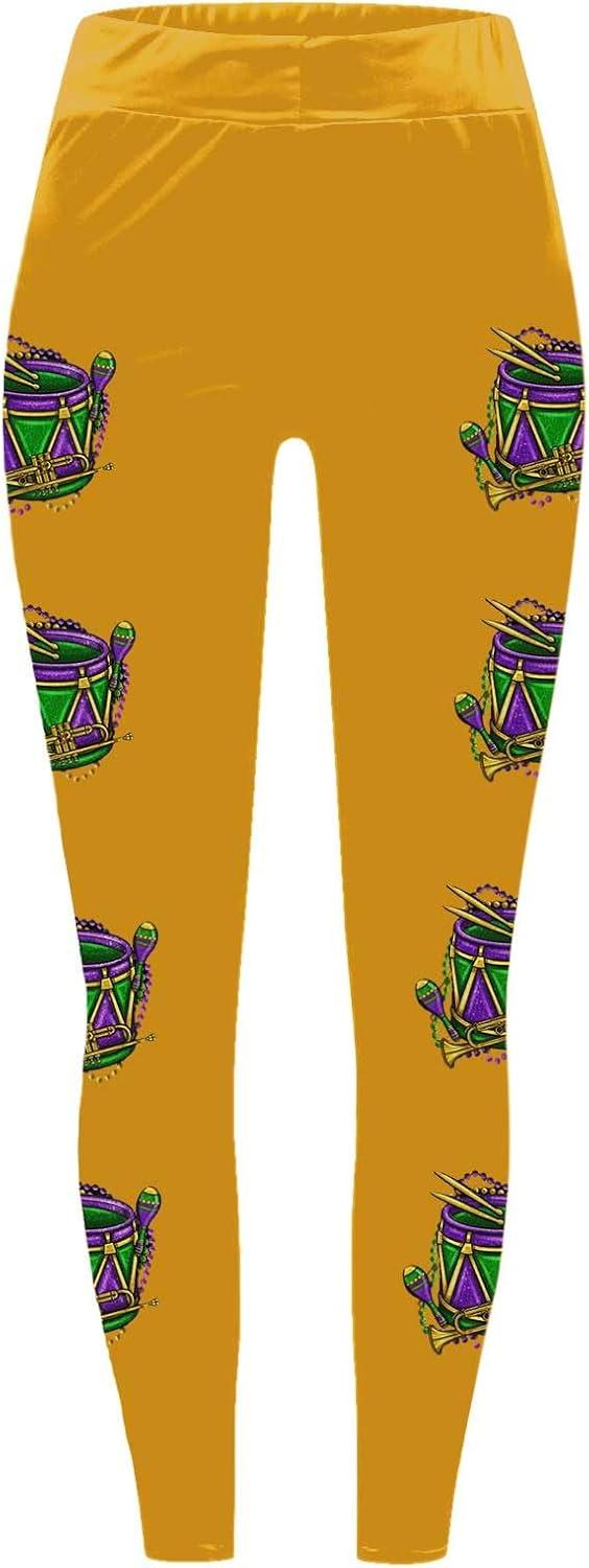 image:imageGenerisch Femmes Casual Sport Yoga Pantalons Color Imprim Mode LeggingsJaune